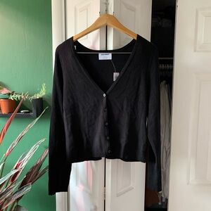 Old Navy Cropped Stretchy Button Down Sweater